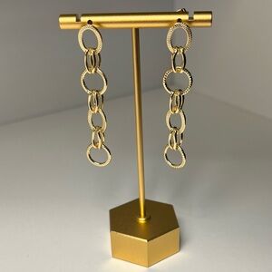 Pretty Bird 18k Yellow Gold Chain Drop Earrings